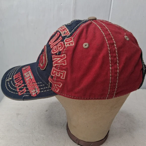 Disney Parks Kids Baseball Cap Embroidered Logo Red, Navy One Size - Picture 2 of 11